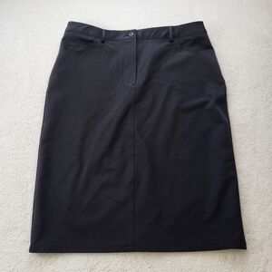Isaac Mizrahi For Target Black Dark Wash Straight/Pencil Skirt Women's Size 16